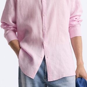 Zara Men's Light Pink Casual Shirt